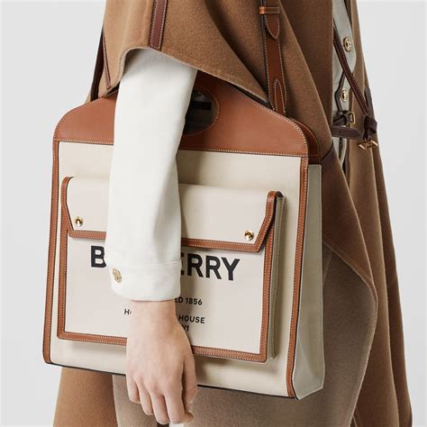 burberry canvas and leather bag